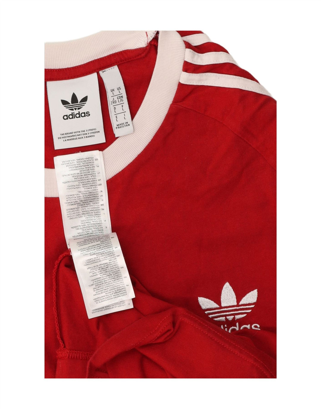 Adidas - Camiseta para hombre, talla grande, color rojo, algodón