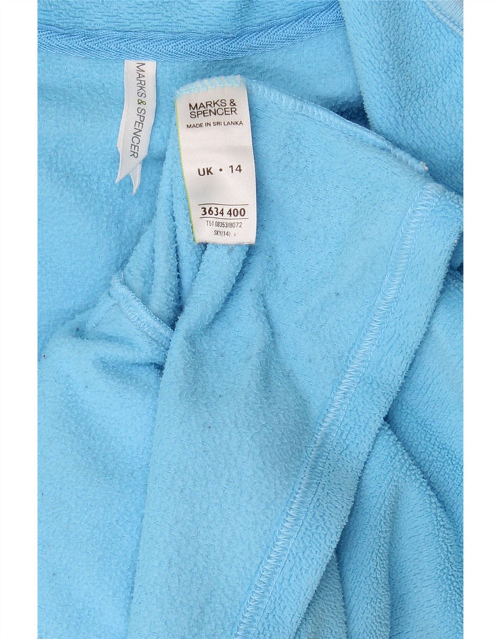 Marks & Spencer Chaqueta polar para mujer UK 44 Poliéster azul grande