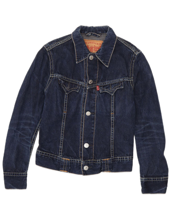 Levi's Chaqueta vaquera corta para mujer UK 10 Small Blue Cotton