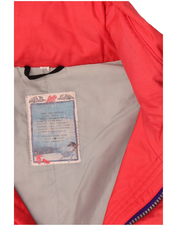 Chaqueta de esquí vintage para hombre IT 54 XL Poliamida multicolor con bloques de color