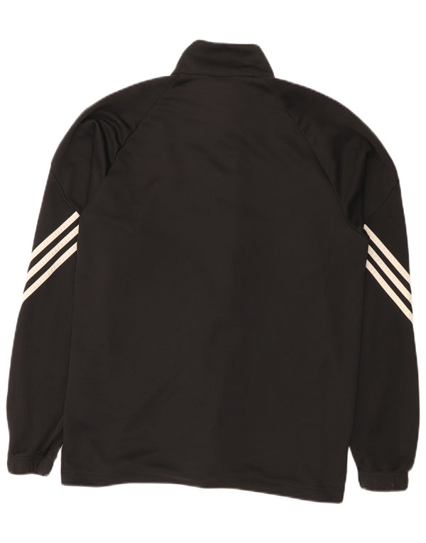 Adidas Mens Climalite Chándal Top Chaqueta Mediano Negro Poliéster