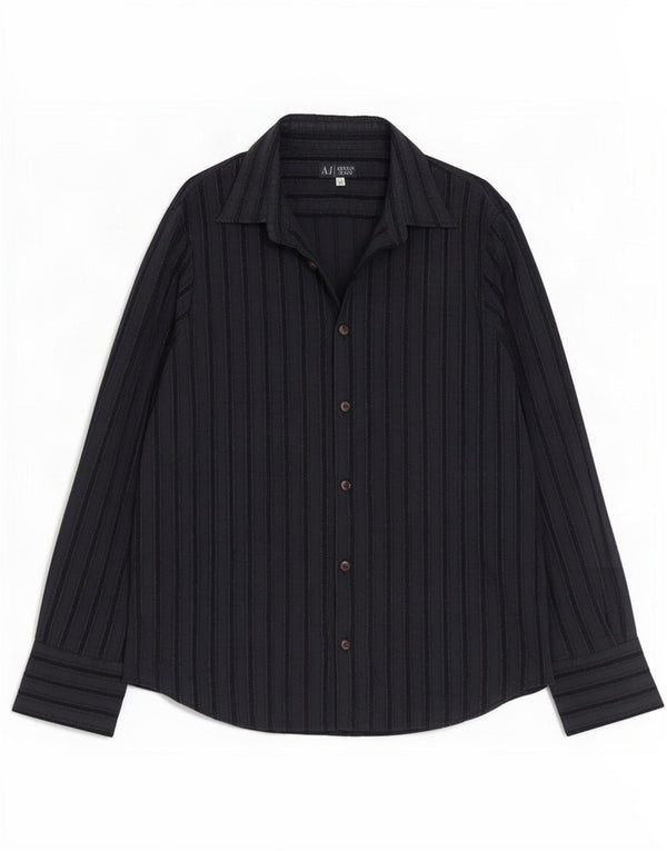 Camisa Hombre Armani Jeans XL Azul Marino Algodón Rayas