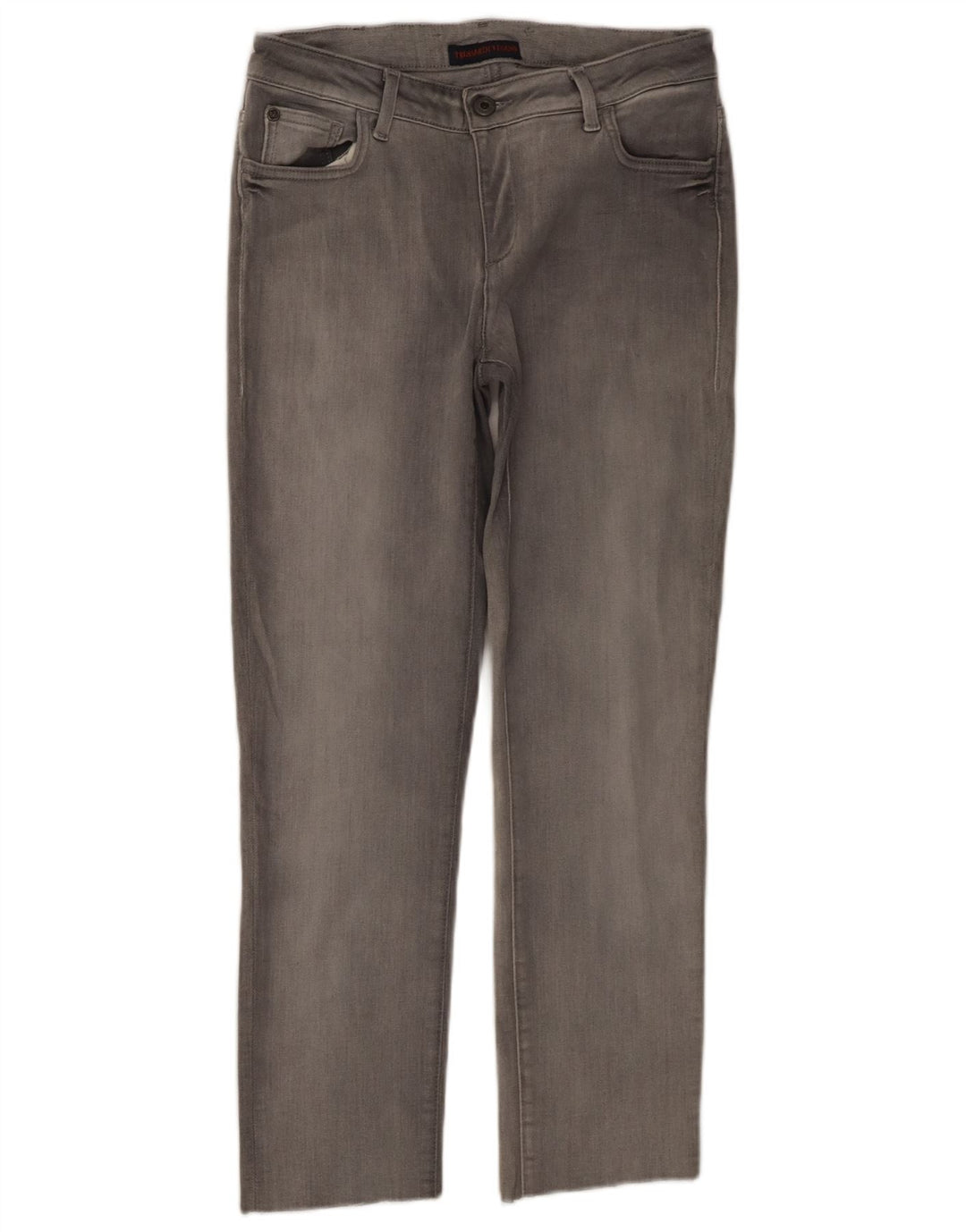 Vaqueros rectos TRUSSARDI para mujer W27 L25 Gris Algodón