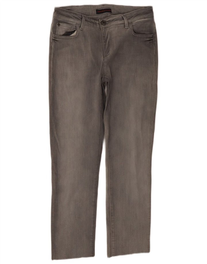Vaqueros rectos TRUSSARDI para mujer W27 L25 Gris Algodón