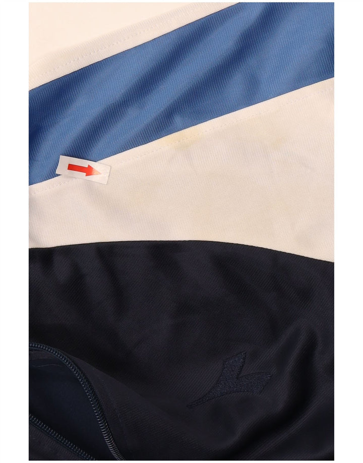 Diadora Hombre Chándal Top Jacket Large Azul Marino Colorblock Poliéster