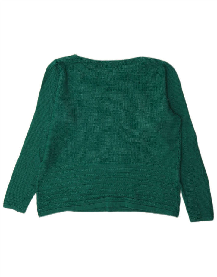 White Stuff - Jersey extragrande con cuello barco para mujer, talla S, color verde