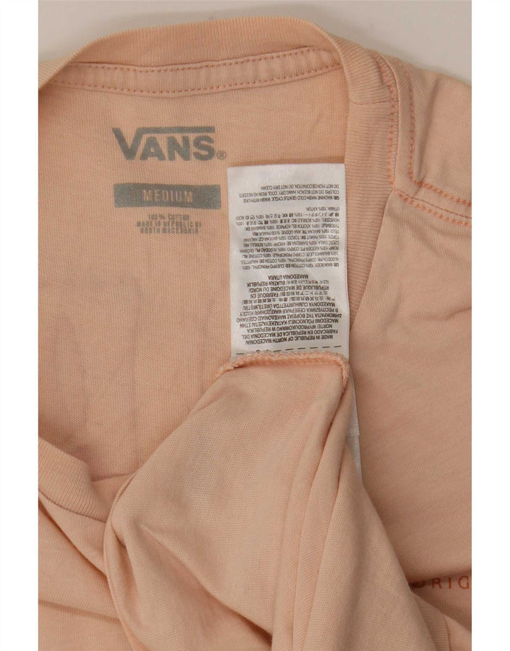 Vans Hombre Camiseta Gráfica Top Algodón Rosa Medio