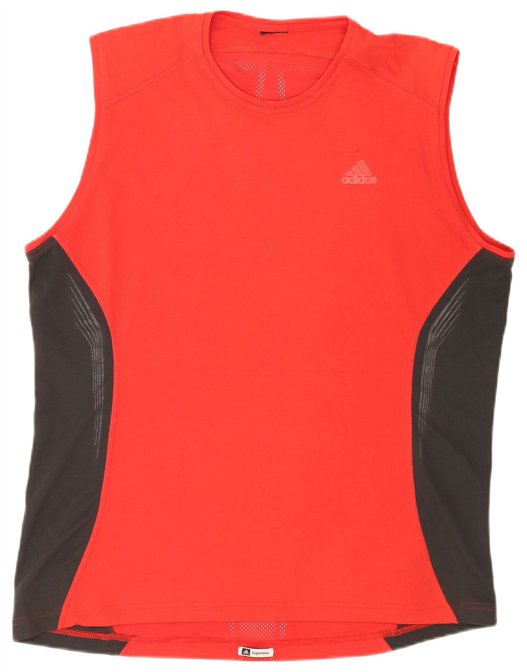 Adidas Hombre Chaleco Top XL Rojo Colorblock Poliéster