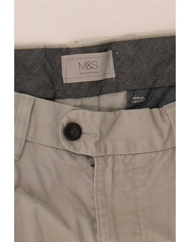 Marks & Spencer Pantalones cortos chinos para hombre W36 Algodón gris grande