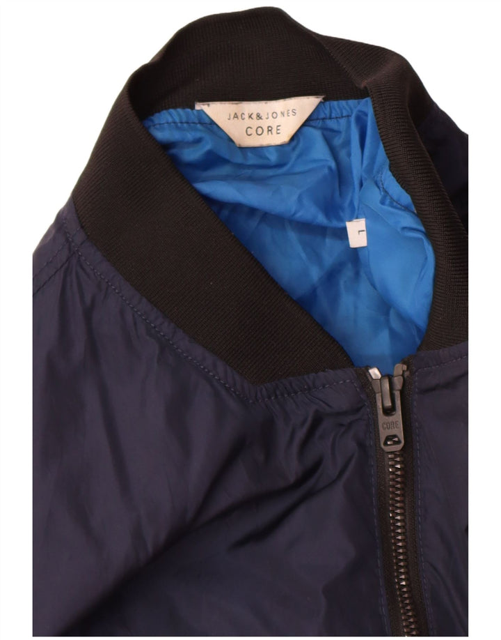 Jack & Jones Chaqueta Bomber para Hombre UK 40 Large Nylon Azul Marino