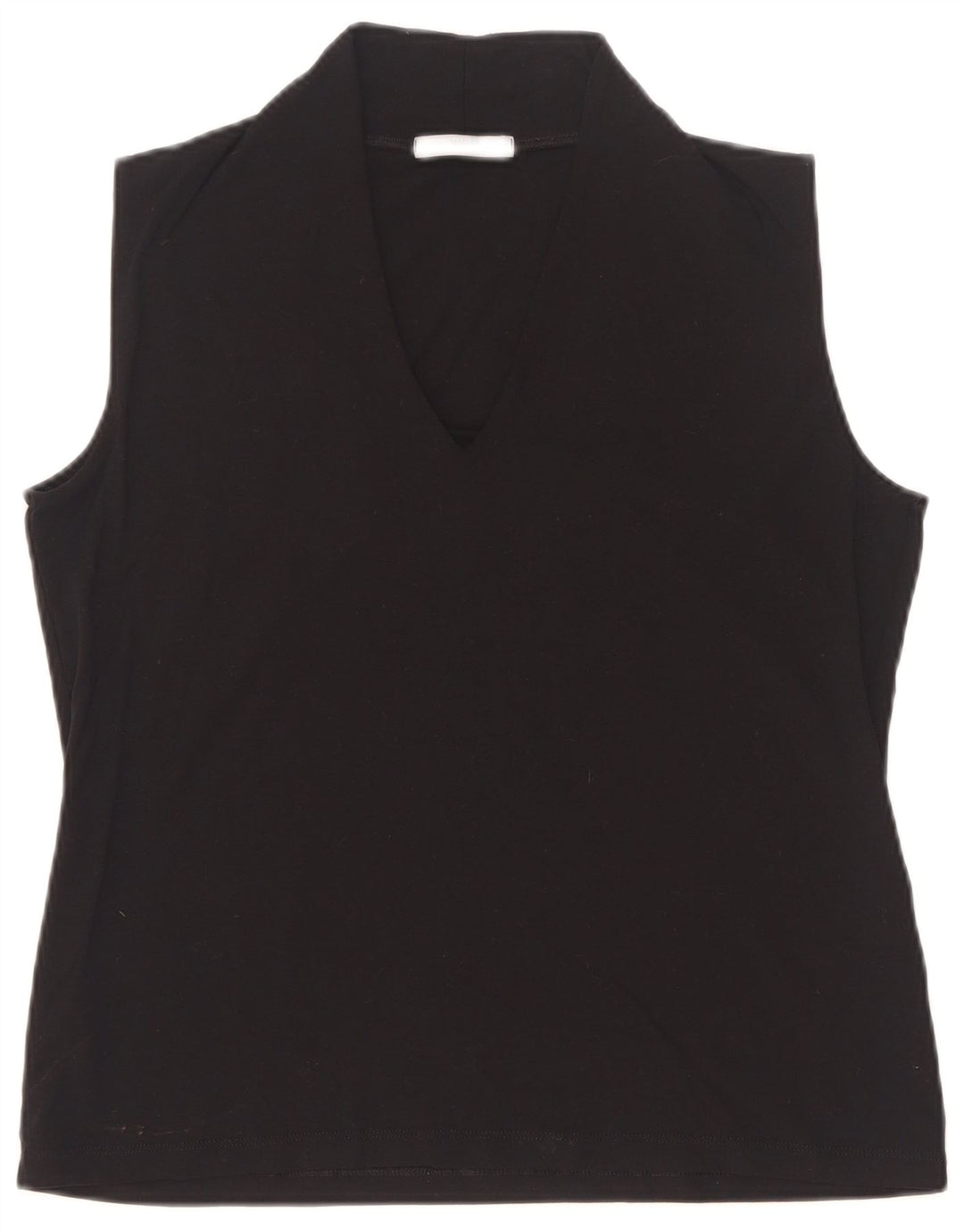 Marks & Spencer Top sin mangas para mujer UK 46 Large Viscosa negra