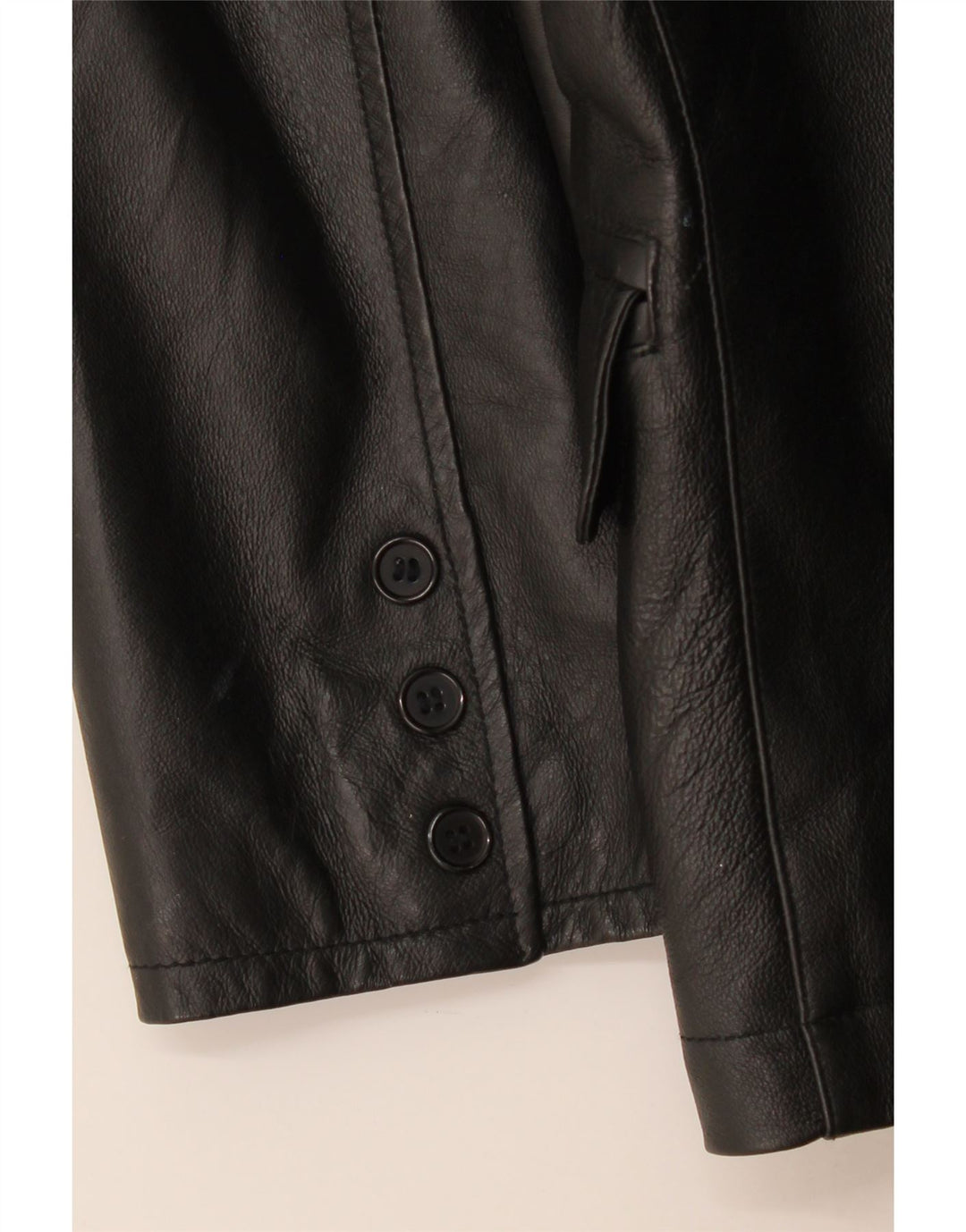 Chaqueta tipo blazer de cuero con 3 botones para hombre Metropolitan IT 48 Cuero negro mediano