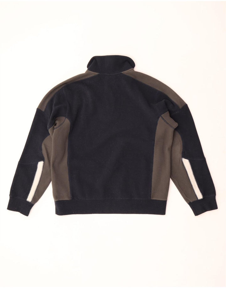 Diadora Hombre Jersey De Polar Con Cremallera En El Cuello Medio Azul Marino Poliéster Colorblock