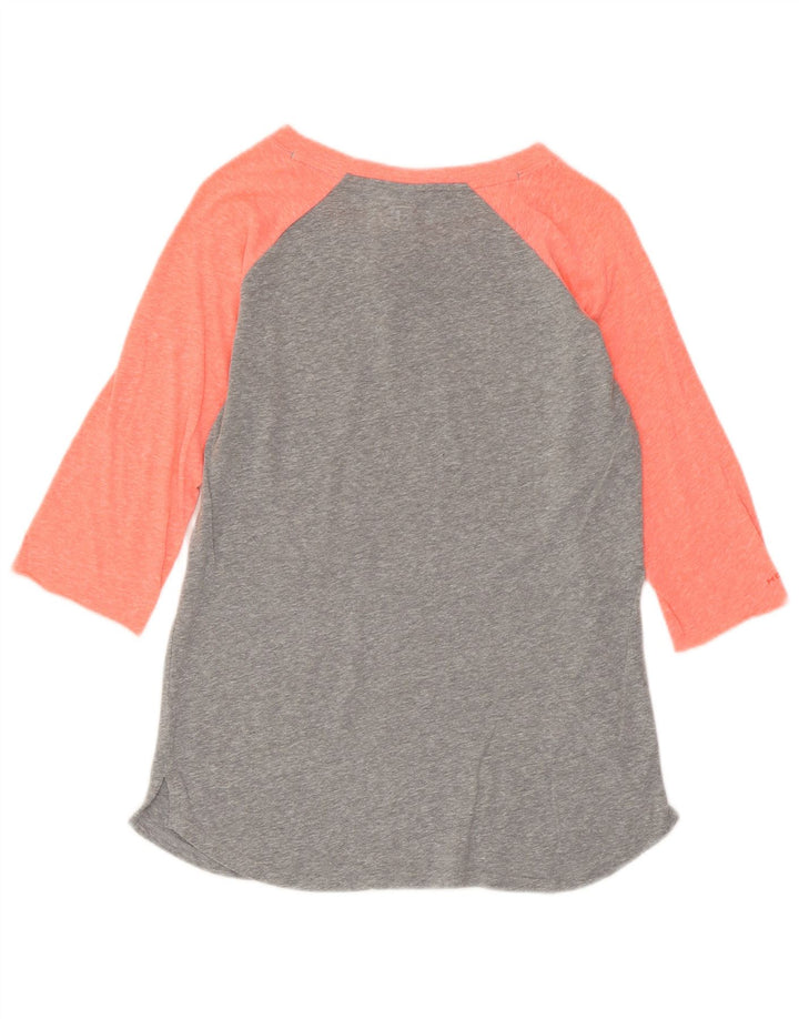 UNDER ARMOUR Camiseta gráfica Heat Gear para mujer, manga 3/4, Reino Unido 12, gris medio