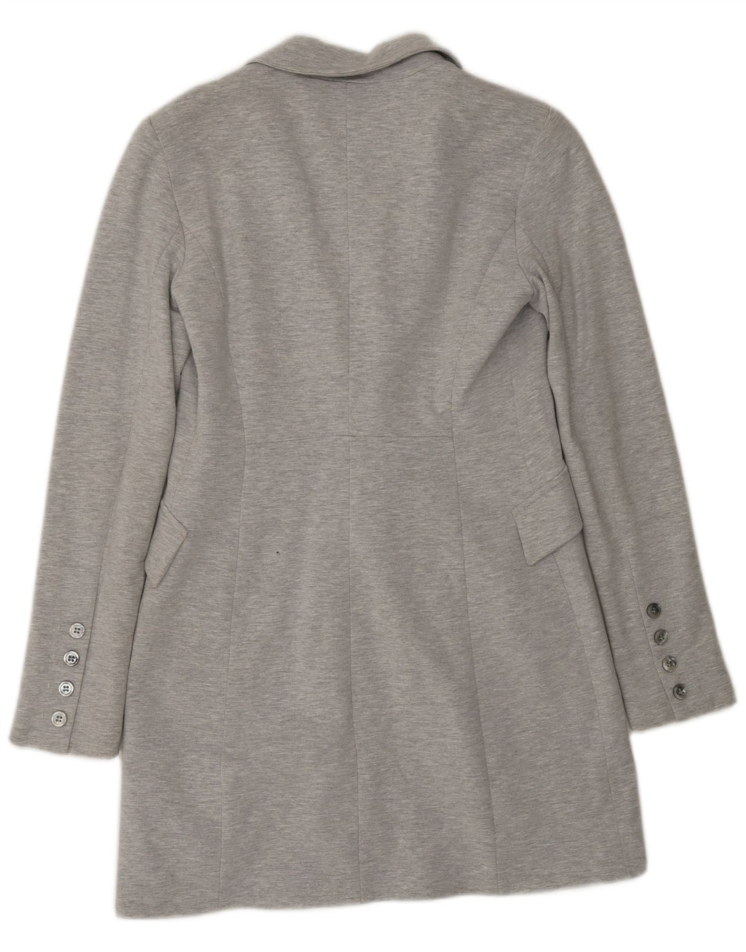 Zara Chaqueta Blazer Larga De 1 Botón para Mujer UK 42 Algodón Gris Medio