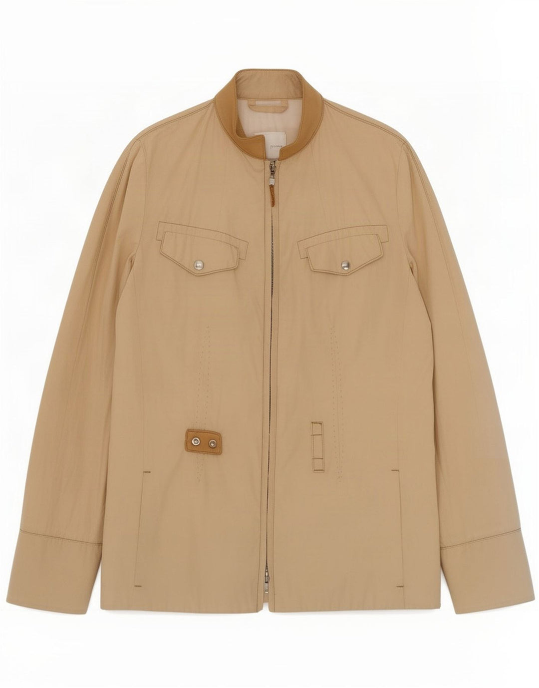 Belfe Chaqueta utilitaria para mujer UK 8 Small Beige Cotton