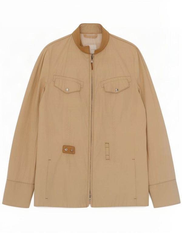 Belfe Chaqueta utilitaria para mujer UK 8 Small Beige Cotton