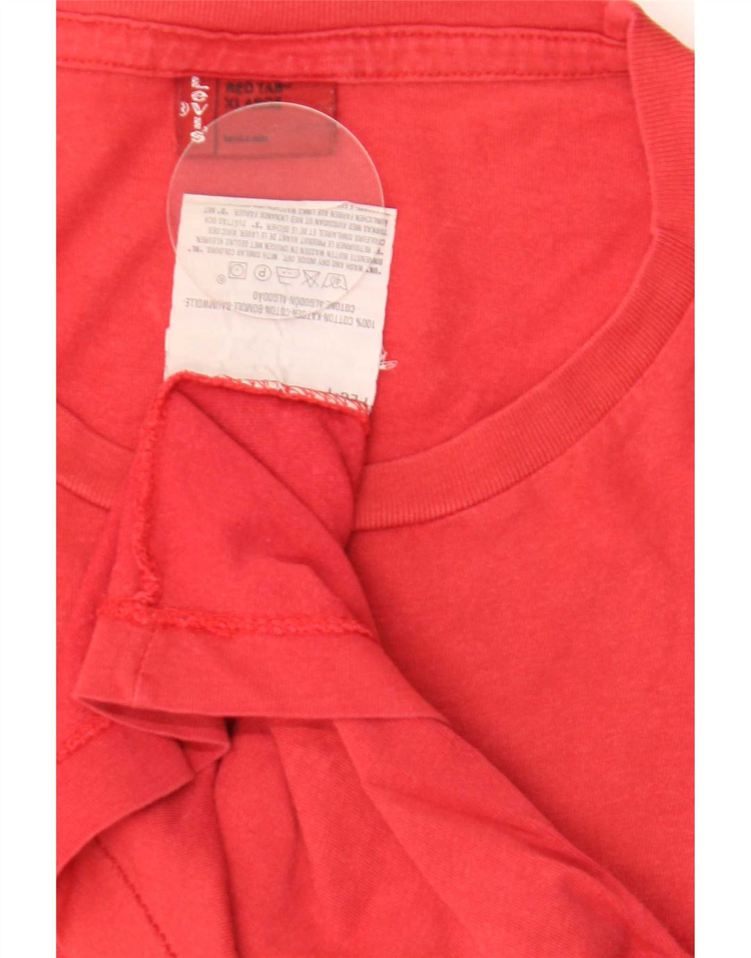 Levi's Hombre Camiseta Gráfica Top XL Algodón Rojo