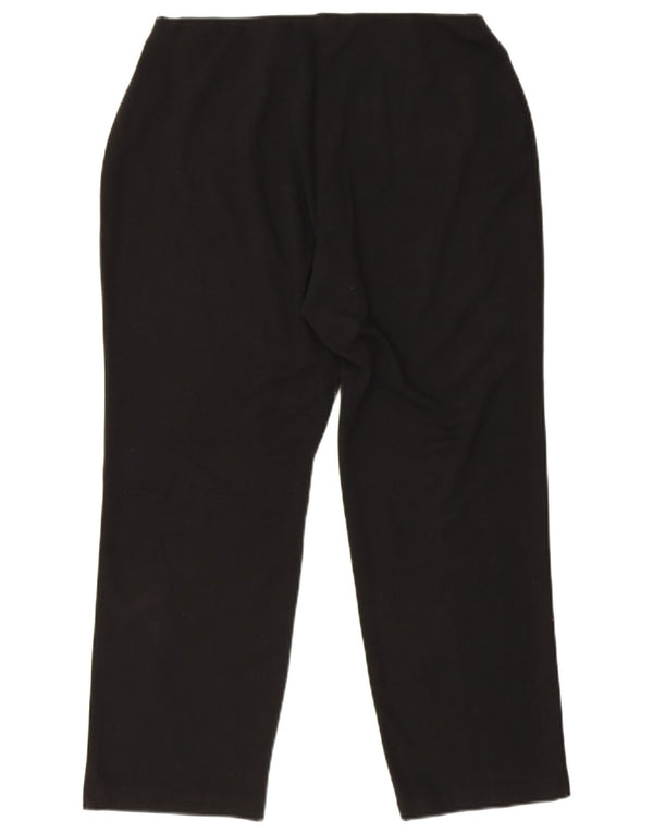 Marks & Spencer Pantalones informales ajustados para mujer UK 40 Large W34 L26 Negro