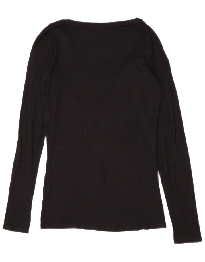 Guess Top gráfico para mujer de manga larga UK 12 Medium Black