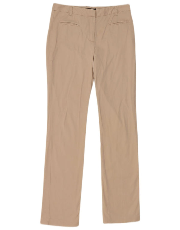 Zara Mujer Pantalones Casuales Slim Talla 38 Pequeño W28 L32 Algodón Beige