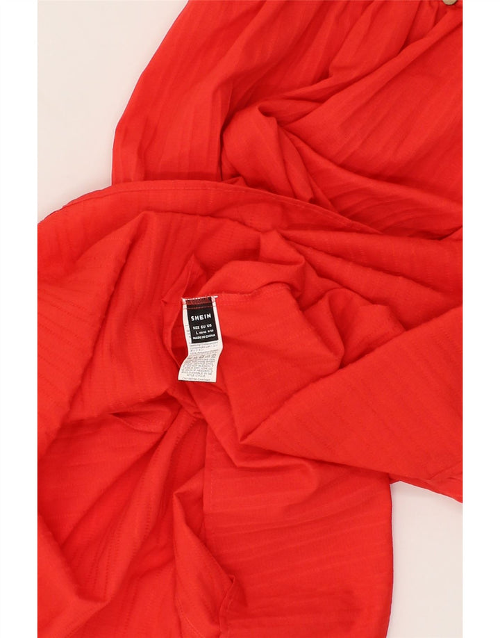 SHEIN Womens A-Line Dress UK 14 Large Red Polyester Vintage Shein and Second-Hand Shein from Messina Hembry 