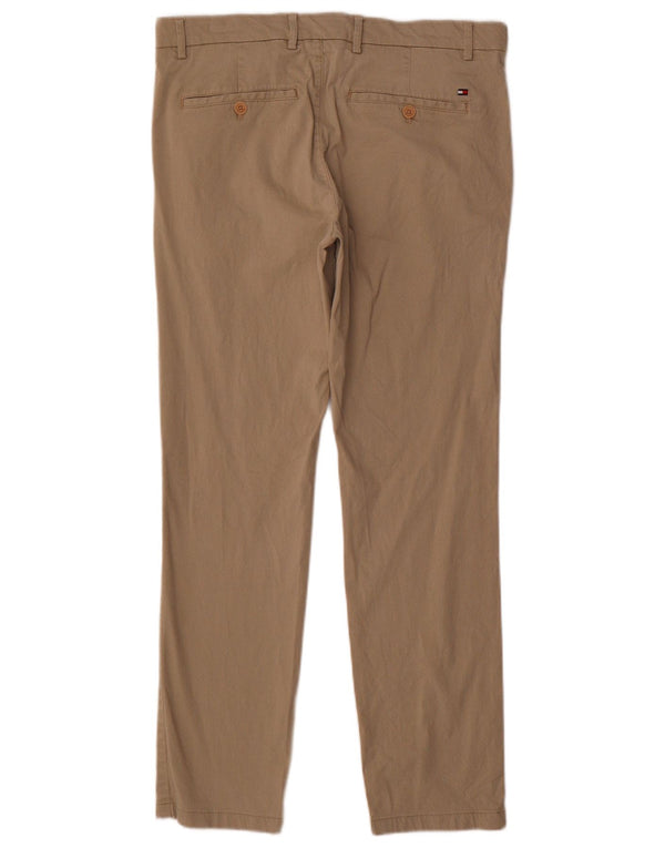 Tommy Hilfiger Pantalones chinos ajustados para hombre W33 L30 Algodón beige