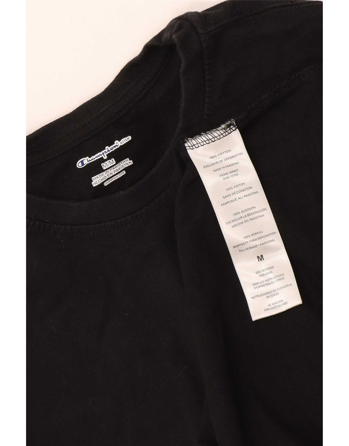 Champion Mujer Top Manga Larga UK 44 Mediano Negro Algodón