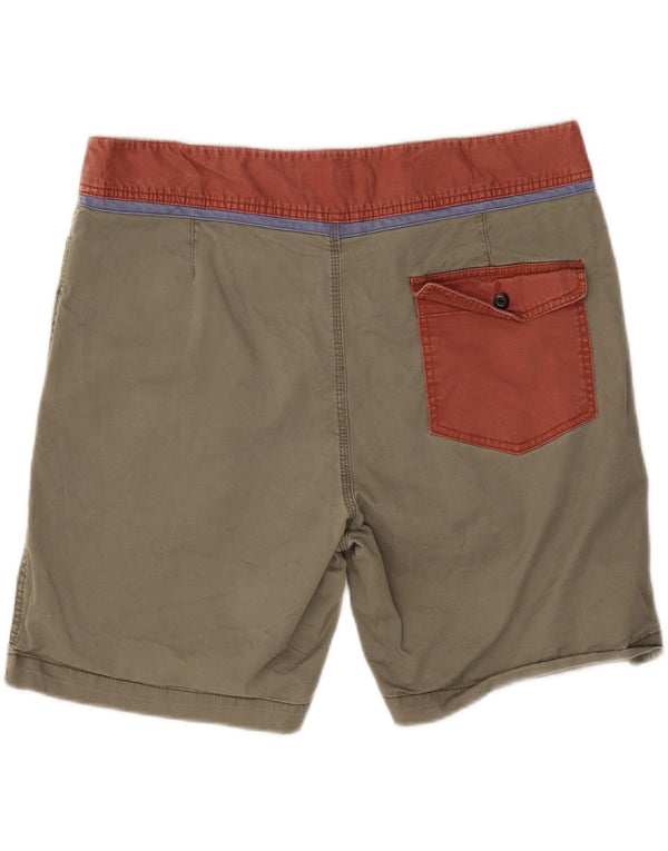 Pantalones cortos Quiksilver para hombre W36 Large Khaki Colourblock Cotton