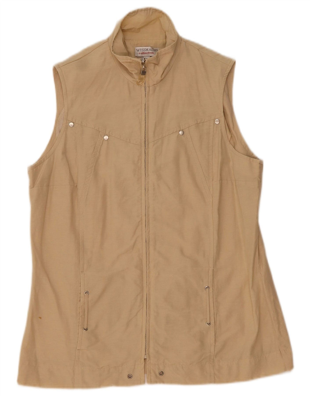 Wissmach Chaleco extragrande para mujer Reino Unido 10 Pequeño Algodón beige