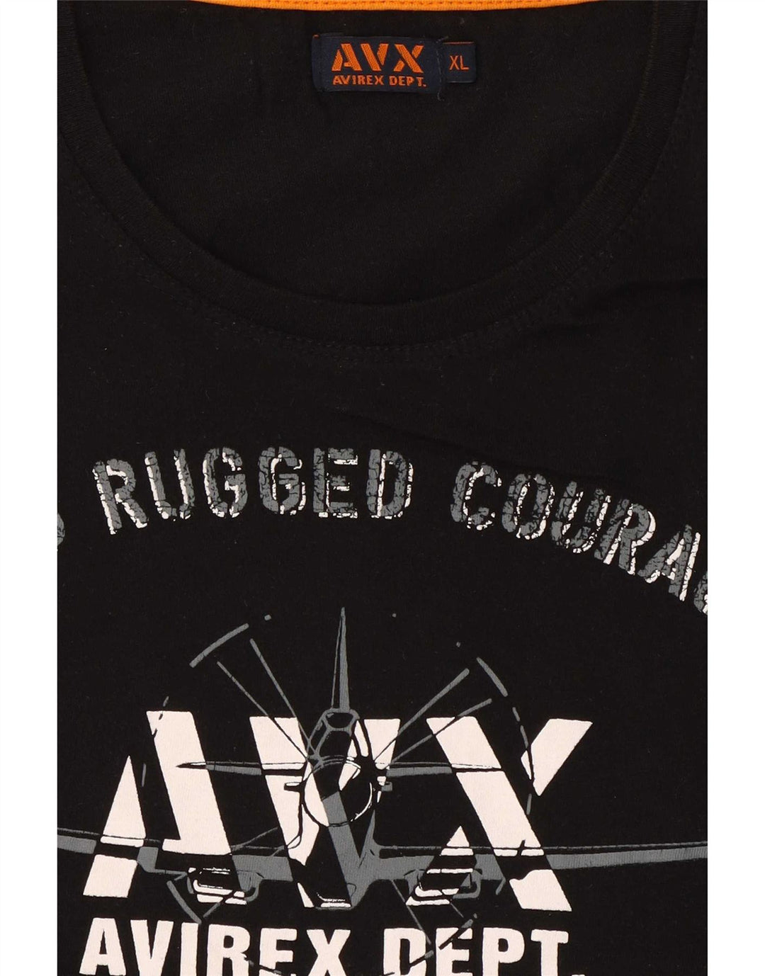 Avirex Camiseta gráfica para hombre Top XL Negro