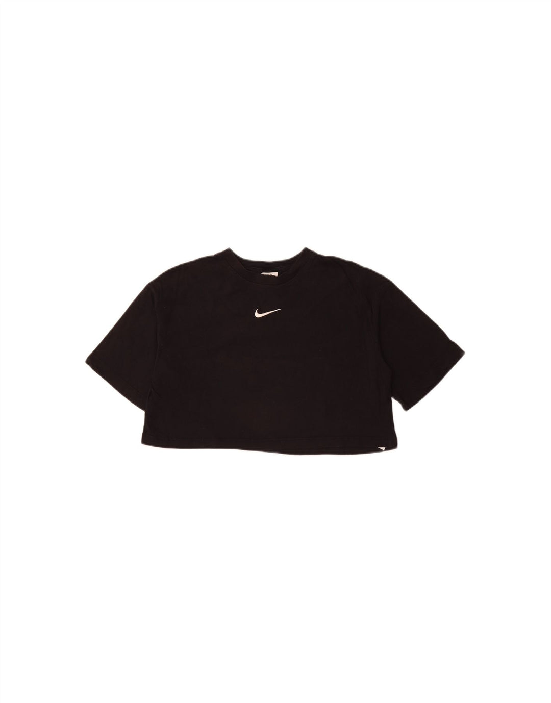NIKE Womens Crop T-Shirt Top UK 14 Medium Black Cotton Vintage Nike and Second-Hand Nike from Messina Hembry 