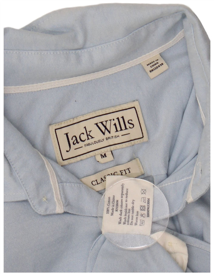 JACK WILLS Camisa de corte clásico para hombre de algodón azul medio