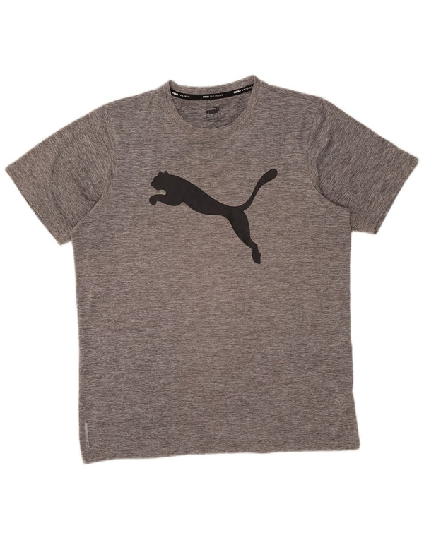 Puma Hombre Camiseta Gráfica Top Gris Medio