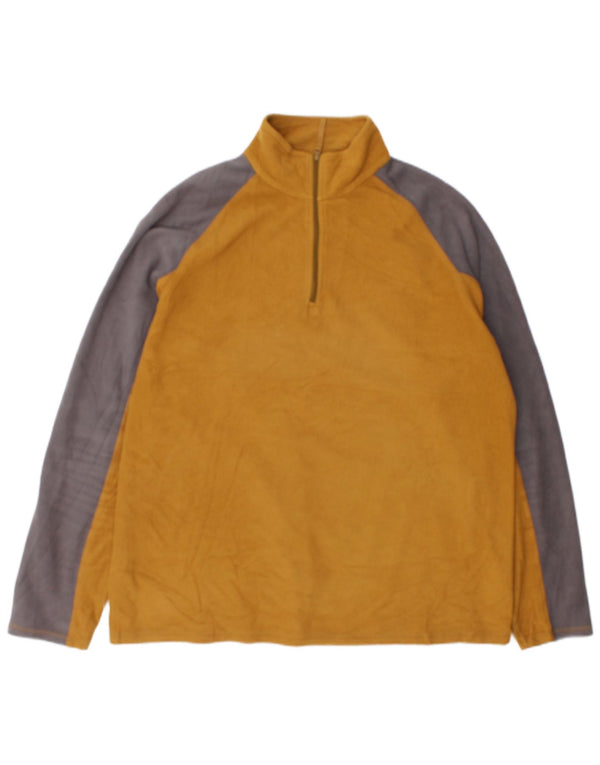 Mountain Warehouse Jersey De Polar Con Cremallera Y Cuello Para Hombre XL Color Block Amarillo