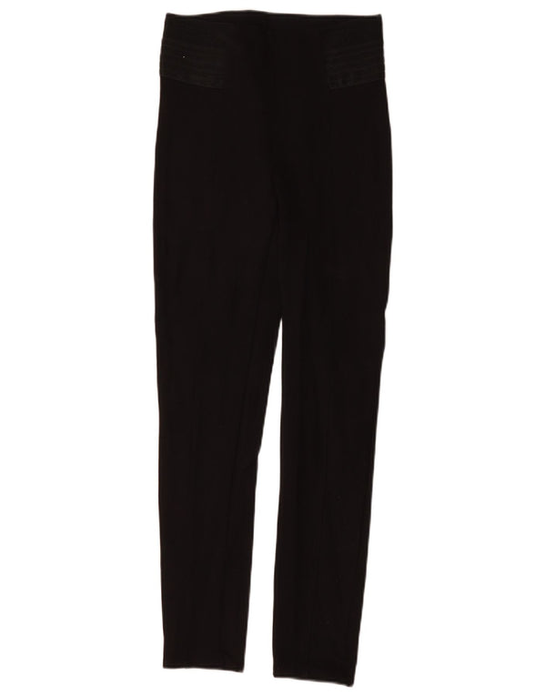 Zara Mujer Pantalones Casuales Slim Small W26 L28 Polietileno Negro