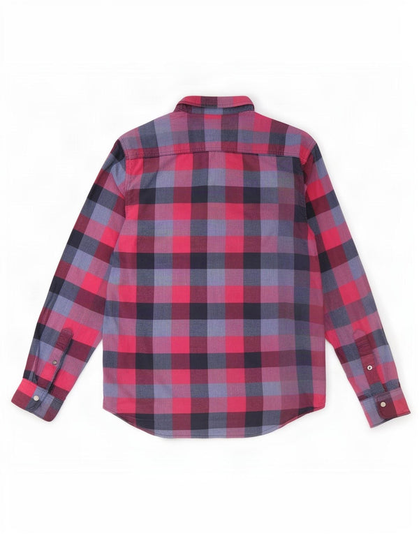 Camisa Hollister Hombre 2XL Algodón A Cuadros Rojos