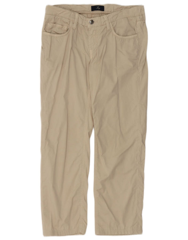 Pantalón Casual Recto Mujer Fay W28 L26 Algodón Beige