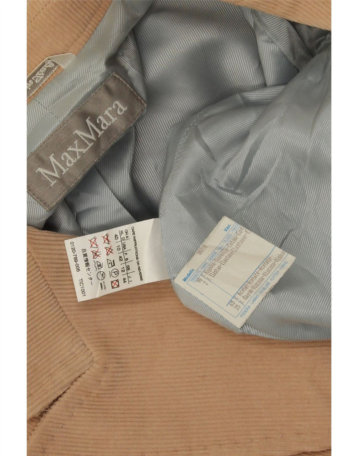 Max Mara Chaqueta tipo blazer de pana con 1 botón para mujer Reino Unido 42 Algodón beige mediano