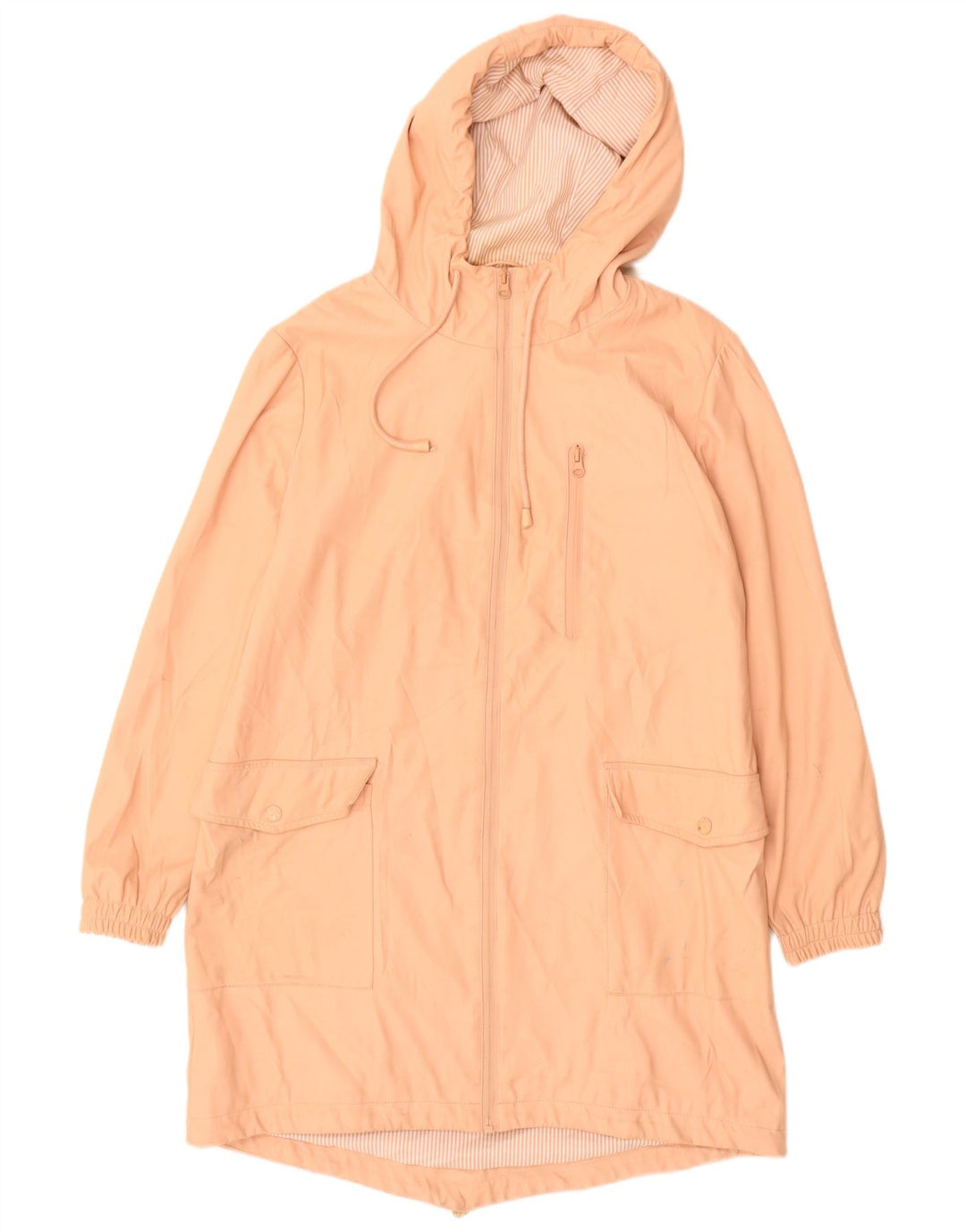 Zara Mujer Chubasquero Con Capucha UK 10 Small Rosa Poliuretano