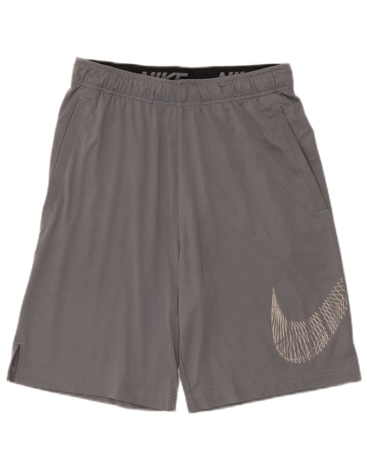 Pantalones cortos deportivos Nike Dri Fit Graphic para hombre Poliéster gris medio