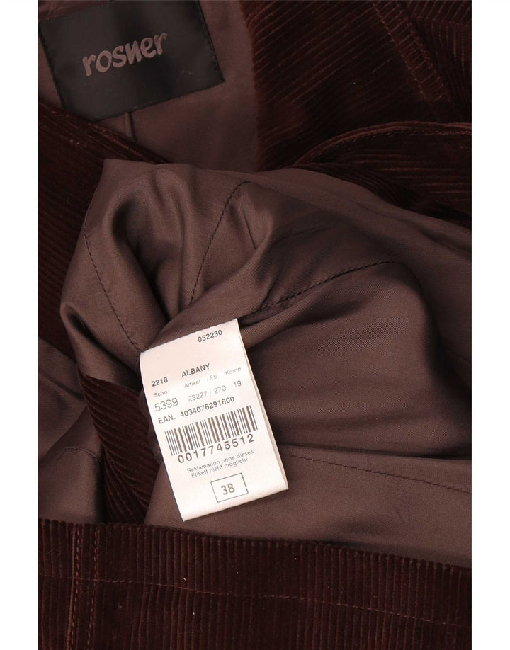 Rosner Chaqueta Blazer De Pana De 3 Botones para Mujer EU 38 Tencel Marrón Medio
