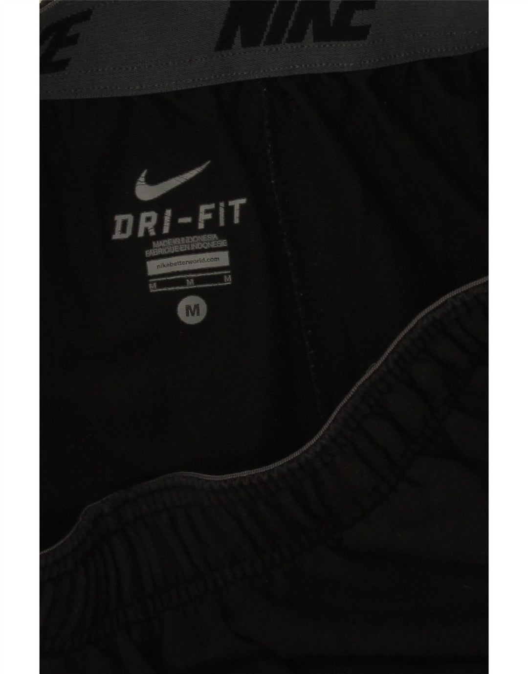 Nike Dri Fit - Pantalones cortos deportivos para hombre, algodón negro mediano