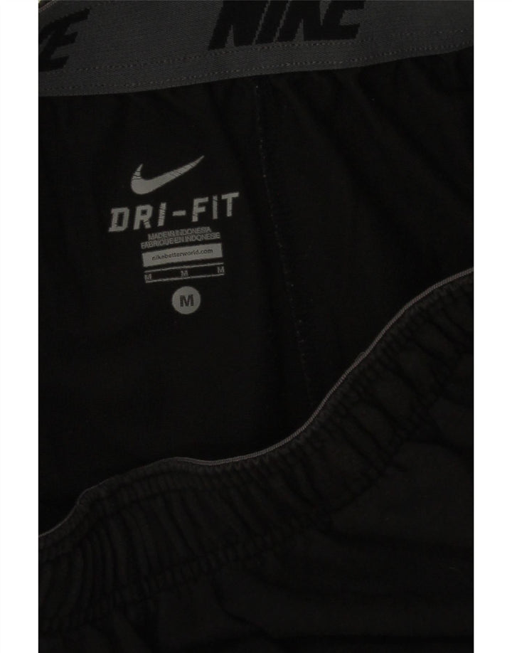 Nike Dri Fit - Pantalones cortos deportivos para hombre, algodón negro mediano
