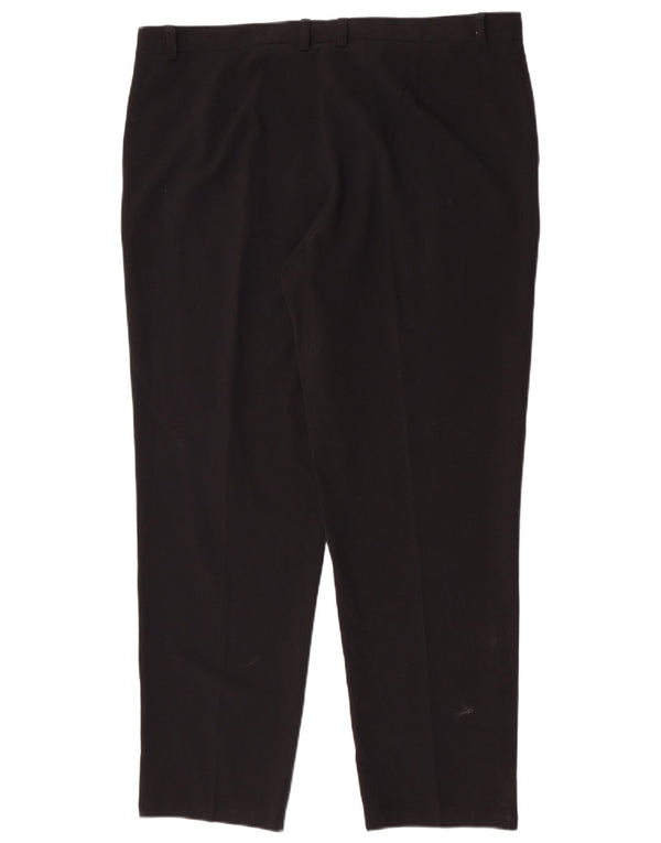 Marks & Spencer Pantalones informales ajustados para mujer UK 18 XL W38 L29 Negro