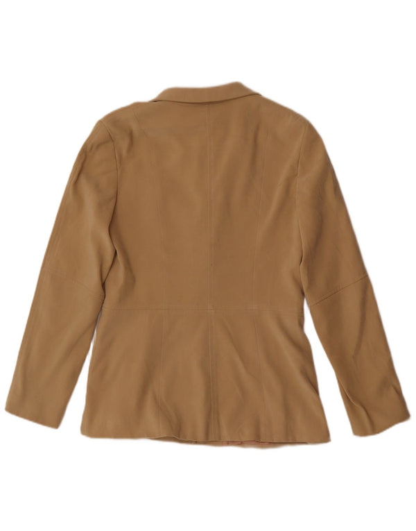 Zara Mujer Chaqueta Blazer De 3 Botones UK 42 Medium Beige