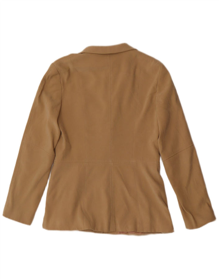 Zara Mujer Chaqueta Blazer De 3 Botones UK 42 Medium Beige
