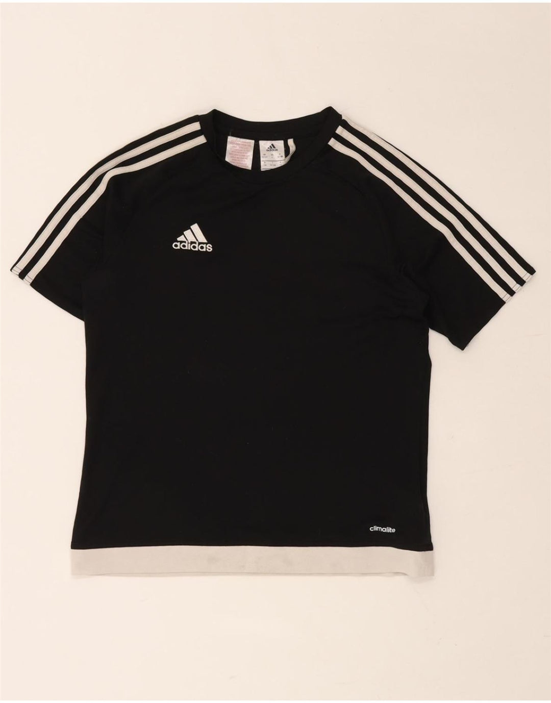 ADIDAS Camiseta Climalite para niño 13-14 años Negro Colorblock Poliéster