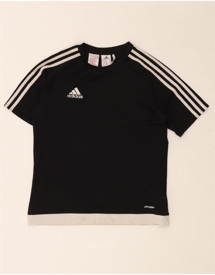 ADIDAS Camiseta Climalite para niño 13-14 años Negro Colorblock Poliéster