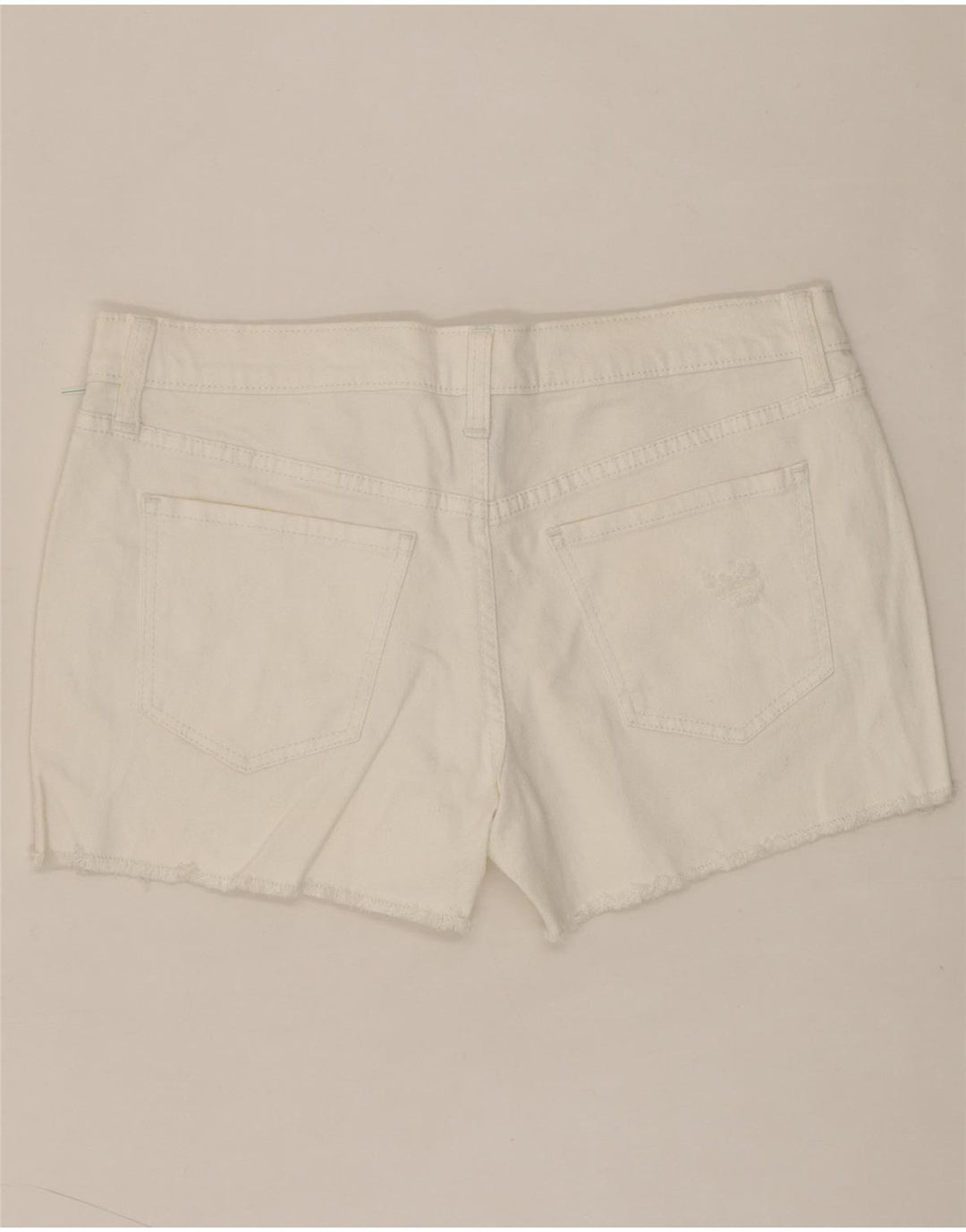 MOSSIMO Womens Boyfriend Distressed Denim Shorts US 6 Medium W28  White Vintage Mossimo and Second-Hand Mossimo from Messina Hembry 